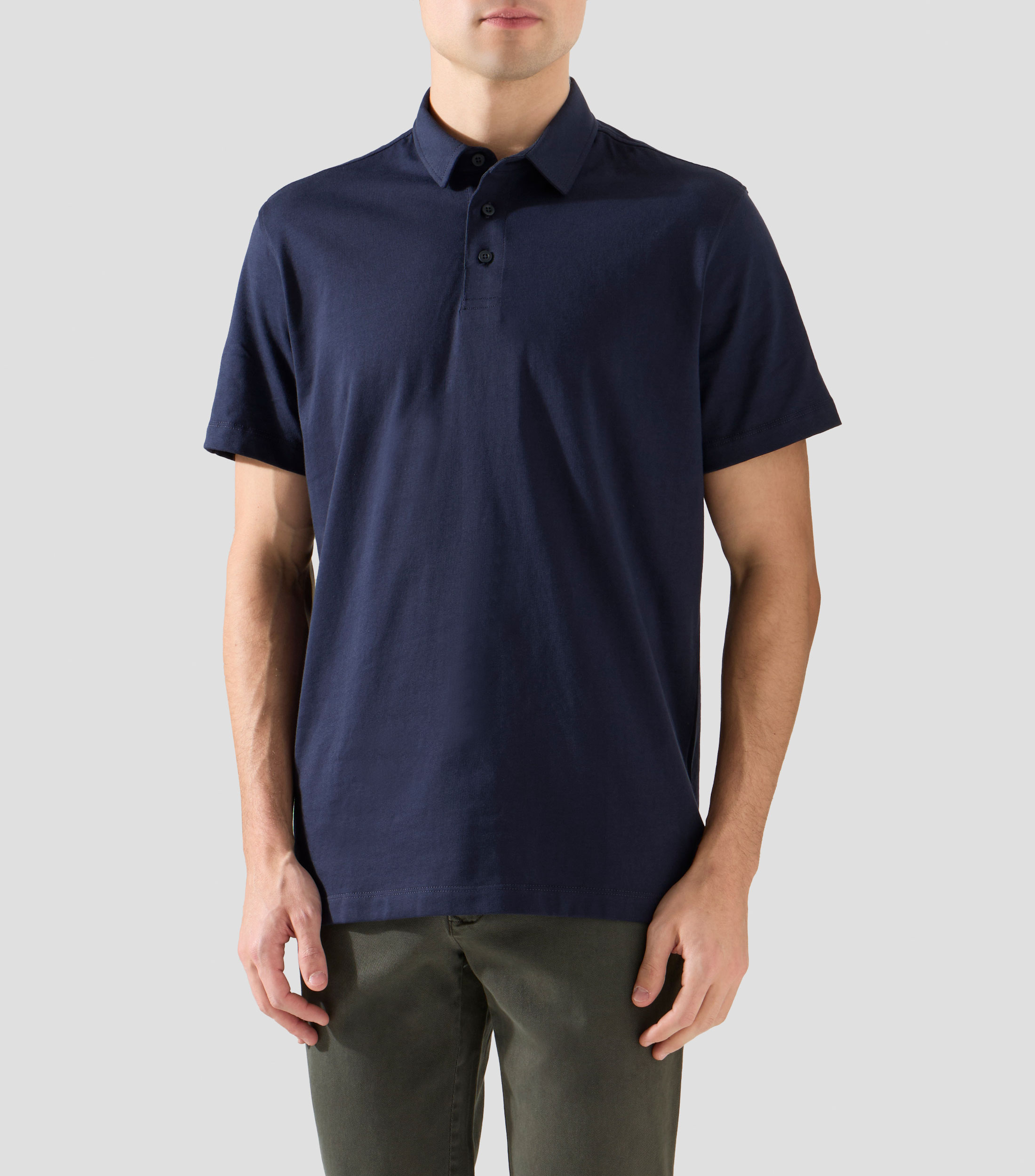 Playera tipo polo manga corta lisa Hombre